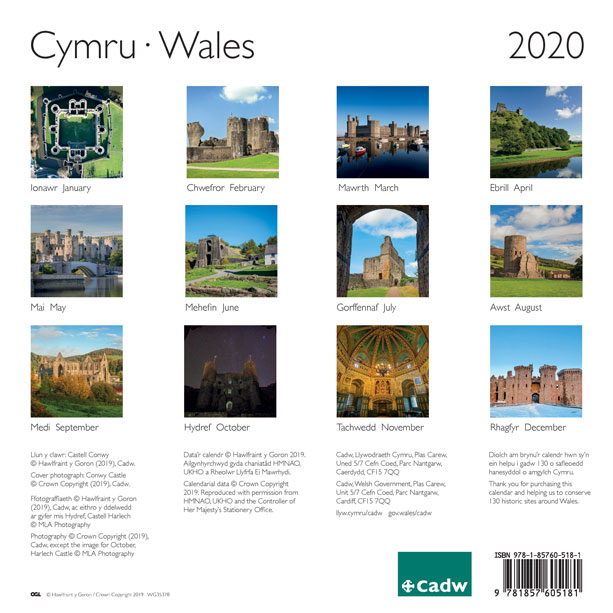 Cadw Calendar 2020